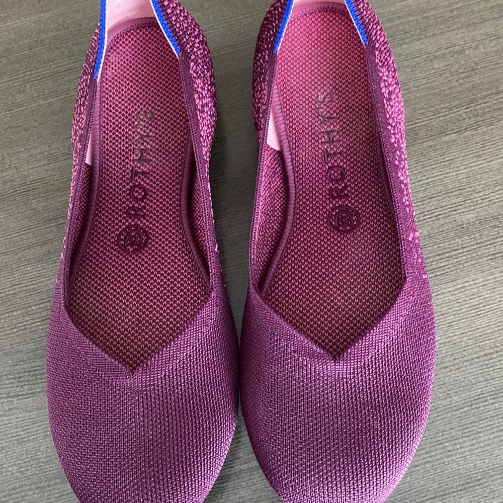 Rothy’s Retired Fig Python Round Toe Flats 9 - image 4